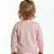 Casaco Gola Bordada Pérolas Tricô Kids Rosa Claro - Imagem 2