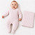 Kit Macacão e Manta Tricô Kids Trança e Canelado Rosa Claro - Imagem 1