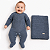 Kit Macacão Manta Tricô Kids Trança Assimétrica Azul Mescla - Imagem 1
