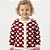 Casaco Corações Jacquard Tricô Kids Vermelho e Branco - Imagem 1