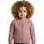 Casaco Losango Trabalhado Tricô Kids Rosa Antigo Rose - Imagem 1