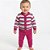 Conjunto Casaco e Calça Tricô Kids Listrado Pink - Imagem 1