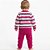 Conjunto Casaco e Calça Tricô Kids Listrado Pink - Imagem 2