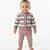 Conjunto Casaco e Calça Tricô Kids Listrado Rose - Imagem 1