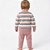 Conjunto Casaco e Calça Tricô Kids Listrado Rose - Imagem 2