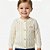 Casaco Trabalhado Tricô Kids Textura Folha Off White Pérola - Imagem 1