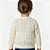 Casaco Trabalhado Tricô Kids Textura Folha Off White Pérola - Imagem 2