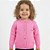 Casaco Liso Tricô Kids Menina Rosa Chiclete - Imagem 1