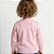 Blusa Lisa Tricô Kids Decote V Rosa Claro - Imagem 2