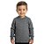 Blusa Listras Tricô Kids Decote Redondo Cinza Escuro - Imagem 1