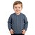 Blusa Trançada Tricô Kids Decote Redondo Azul Petroléo - Imagem 1
