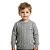 Blusa Trançada Tricô Kids Decote Redondo Cinza Claro - Imagem 1