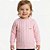 Blusa Trançada Tricô Kids Raglan Rosa Bebê - Imagem 1