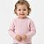 Blusa Coração e Tranças Tricô Kids Raglan Rosa Claro - Imagem 1