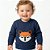 Blusa de Raposa Tricô Kids Azul Marinho - Imagem 1