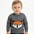 Blusa de Raposa Tricô Kids Cinza Escuro - Imagem 1