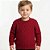 Blusa Trabalhada Tricô Kids Ombro Botão Vermelho - Imagem 1