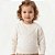 Blusa Trabalhada Tricô Kids Decote V Branco - Imagem 1