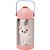 Copo Térmico Buba Parede Dupla Com Canudo Zoo Gato Rosa - Imagem 3