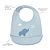 Babador Em Silicone Buba Pega Migalhas Cloudy Elefante Azul - Imagem 3