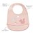 Babador Em Silicone Buba Pega Migalhas Cloudy Esquilo Rosa - Imagem 3