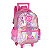 Mochila de Rodinhas Com Alça Luxcel Barbie Metalizada Pink - Imagem 8