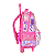 Mochila de Rodinhas Com Alça Luxcel Barbie Metalizada Pink - Imagem 5