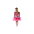 Vestido Junino Bambolê Floral Com Tule Laços Rosa - Imagem 2