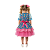 Vestido Junino Bambolê Floral Tule Com Calção Azul Rosa - Imagem 2