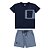 Conjunto Curto Tigor T Tigre Camiseta e Bermuda Piquet Azul - Imagem 1