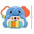 Elefante Musical Buba Azul e Laranja - Imagem 7