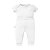Conjunto de Body Hug Curto Com Calça Culote Branco - Imagem 1