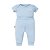 Conjunto de Body Hug Curto Com Calça Culote Azul - Imagem 1