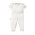 Conjunto de Body Hug Curto Calça Culote Liso Off White - Imagem 1