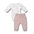 Conjunto de Body Hug Longo Calça Clochard Rosa Pêssego - Imagem 4