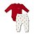 Conjunto de Body Hug Longo Calça Picnic Da Olívia Vermelho - Imagem 3