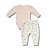 Conjunto de Body Hug Longo Calça Chá Da Tarde Rosa Pêssego - Imagem 3