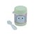 Pote Térmico Com Talher Skip Hop Besties Elefante Azul Verde - Imagem 2