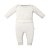 Conjunto de Body Hug Longo Com Calça Culote Off White - Imagem 2