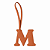 Chaveiro Letra Masterbag Letra M Caramelo - Imagem 1
