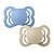 Kit Duas Chupetas Bibs Supreme Silicone Tam 1 Baunilha Azul - Imagem 1