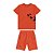 Conjunto Curto Tigor T Tigre Bermuda Risca Giz Laranja - Imagem 1