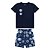 Conjunto Curto Tigor T Tigre New Fun Estampada Azul - Imagem 1