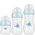 Kit 3 Mamadeiras Buba Easy Flow Elefante 120-270-330ML Azul - Imagem 1