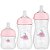 Kit 3 Mamadeiras Buba Easy Flow Elefante 120-270-330ML Rosa - Imagem 2