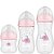 Kit 3 Mamadeiras Buba Easy Flow Elefante 120-270-330ML Rosa - Imagem 1
