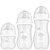 Kit 3 Mamadeiras Buba Easy Flow Nuvem 120-270-330ML Branca - Imagem 1