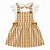 Conjunto Milon Salopete e Blusa Off White e Caramelo - Imagem 1