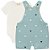 Conjunto Milon Body e Jardineira Ursos Off White e Verde - Imagem 1