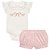 Conjunto Milon Body e Short Lacinhos Off White e Rosa - Imagem 1